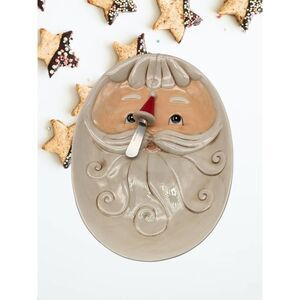 Johanna Parker Christmas Santa Cheese Platter With Spreader